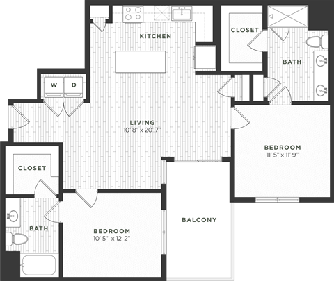 Two Bedroom Floorplan